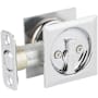 Kwikset Square Privacy Bed/Bath Pocket Door Lock Bright Chrome
