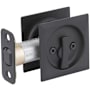 Kwikset Square Privacy Bed/Bath Pocket Door Lock Matte Black