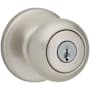 Kwikset Single Cylinder Keyed Entry Cove Knobset Satin Nickel