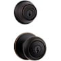 Kwikset Cove (Round Rosette) Knob and 660 Deadbolt Combo Pack with SmartKey Venetian Bronze