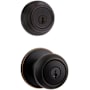 Kwikset Cove (Round Rosette) Knob and 980 Deadbolt Combo Pack with SmartKey Venetian Bronze