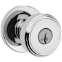 Kwikset Maven Single Cylinder Keyed Entry Lever Set with Round Rose and SmartKey Polished Chrome