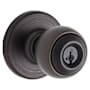 Kwikset Polo Single Cylinder Keyed Entry Lever Set with Round Rose and SmartKey Venetian Bronze