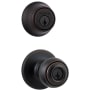 Kwikset Polo (Round Rosette) Knob and 660 Deadbolt Combo Pack with SmartKey Venetian Bronze