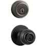 Kwikset Polo (Round Rosette) Knob and 780 Deadbolt Combo Pack with SmartKey Venetian Bronze