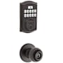 Kwikset Polo Keyed Entry Knob Set and Electronic Keyless Entry Deadbolt Combo Pack with SmartKey from the SmartCode Deadbolts Touchpad Collection Venetian Bronze