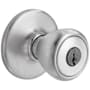 Kwikset Security Series Tylo Single Cylinder Keyed Entry Door Knobset Satin Chrome