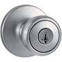 Kwikset Tylo Single Cylinder Keyed Entry Knobset with SmartKey Cylinder Satin Chrome