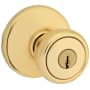 Kwikset Security Series Tylo Single Cylinder Keyed Entry Door Knobset Polished Brass