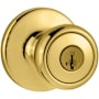 Kwikset Tylo Single Cylinder Keyed Entry Knobset with SmartKey Cylinder Polished Brass