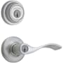 Kwikset Balboa (Round Rosette) Lever and 660 Deadbolt Combo Pack with SmartKey Satin Chrome