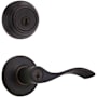 Kwikset Balboa (Round Rosette) Lever and 980 Deadbolt Combo Pack with SmartKey Venetian Bronze