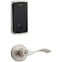 Kwikset Balboa Single Cylinder Lever Set and Halo Electronic Touchscreen Deadbolt Combo Pack with SmartKey Satin Nickel