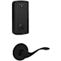 Kwikset Balboa Single Cylinder Lever Set and Halo Electronic Touchscreen Deadbolt Combo Pack with SmartKey Matte Black