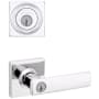 Kwikset Breton Single Cylinder Keyed Entry Lever Set and Deadbolt Combo with SmartKey from the Signature Series Polished Chrome