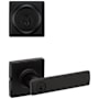 Kwikset Breton Single Cylinder Keyed Entry Lever Set and Deadbolt Combo with SmartKey from the Signature Series Matte Black
