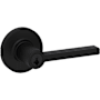 Kwikset Casey Single Cylinder Keyed Entry Door Lever Set with Round Rose and SmartKey Matte Black