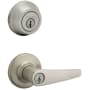 Kwikset Delta Single Cylinder Keyed Entry Lever Set and Deadbolt Combo with SmartKey from the 780 Series Satin Nickel