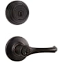 Kwikset Dorian (Round Rosette) Lever and 980 Deadbolt Combo Pack with SmartKey Venetian Bronze