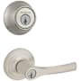 Kwikset Henley Single Cylinder Keyed Entry Lever Set and 660 Series Deadbolt Combo Pack with SmartKey Satin Nickel