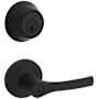 Kwikset Henley Single Cylinder Keyed Entry Lever Set and 660 Series Deadbolt Combo Pack with SmartKey Matte Black