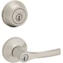 Kwikset Henley Single Cylinder Keyed Entry Lever Set and 780 Series Deadbolt Combo Pack with SmartKey Satin Nickel