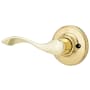 Kwikset Balboa Left Handed Non-Turning One-Sided Dummy Door Lever Polished Brass
