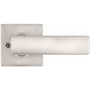 Kwikset Breton Non-Turning One-Sided Dummy Door Lever with Square Rose Satin Nickel