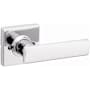 Kwikset Breton Non-Turning One-Sided Dummy Door Lever with Square Rose Bright Chrome