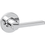 Kwikset Casey Non-Turning One-Sided Dummy Door Lever with Round Rose Polished Chrome