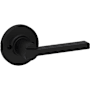 Kwikset Casey Non-Turning One-Sided Dummy Door Lever with Round Rose Matte Black