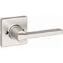 Kwikset Casey Non-Turning One-Sided Dummy Door Lever with Square Rose Satin Nickel