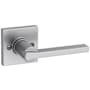 Kwikset Casey Non-Turning One-Sided Dummy Door Lever with Square Rose Satin Chrome