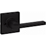 Kwikset Casey Non-Turning One-Sided Dummy Door Lever with Square Rose Matte Black