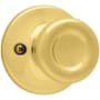 Kwikset Tylo Reversible Non-Turning One-Sided Dummy Door Knob Polished Brass