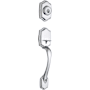 Kwikset Belleview Single Cylinder Sectional Handleset with Smart Key Technology Satin Chrome