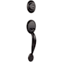 Kwikset Dakota Single Cylinder Handleset from the Kwikset Series Featuring SmartKey, Exterior Only Venetian Bronze