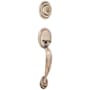 Kwikset Dakota Single Cylinder Handleset from the Kwikset Series Featuring SmartKey, Exterior Only Antique Brass