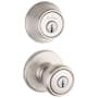Kwikset Tylo SmartKey Single Cylinder Knobset and Deadbolt Combo Pack Satin Nickel