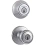 Kwikset Tylo Keyed Single Cylinder Knobset and Deadbolt Combo Pack Satin Chrome