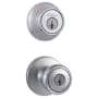 Kwikset Tylo SmartKey Single Cylinder Knobset and Deadbolt Combo Pack Satin Chrome