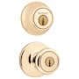 Kwikset Tylo Keyed Single Cylinder Knobset and Deadbolt Combo Pack Polished Brass