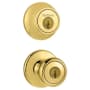 Kwikset Tylo SmartKey Single Cylinder Knobset and Deadbolt Combo Pack Polished Brass