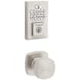 Kwikset Arroyo Passage Knob Set and Electronic Keyless Entry Deadbolt Combo Pack with SmartKey from the SmartCode Deadbolts Touchpad Collection Satin Nickel