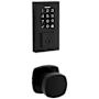 Kwikset Arroyo Passage Knob Set and Electronic Keyless Entry Deadbolt Combo Pack with SmartKey from the SmartCode Deadbolts Touchscreen Collection Matte Black