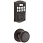Kwikset Hancock Passage Knob Set and Electronic Keyless Entry Deadbolt Combo Pack with SmartKey from the SmartCode Deadbolts Touchpad Collection Venetian Bronze