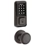 Kwikset Hancock Passage Knob and 939 Halo WiFi Enabled Deadbolt Combo Pack with SmartKey Venetian Bronze