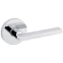 Kwikset Halifax Passage Door Lever Set with Round Rose Polished Chrome