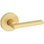 Kwikset Halifax Passage Door Lever Set with Round Rose Satin Brass
