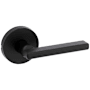 Kwikset Halifax Passage Door Lever Set with Round Rose Matte Black